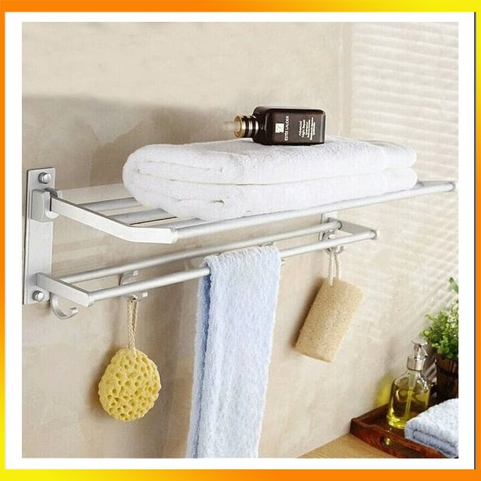 Jual MS - Rak Aluminium Tempat Gantungan Handuk Baju Dinding Toilet ...