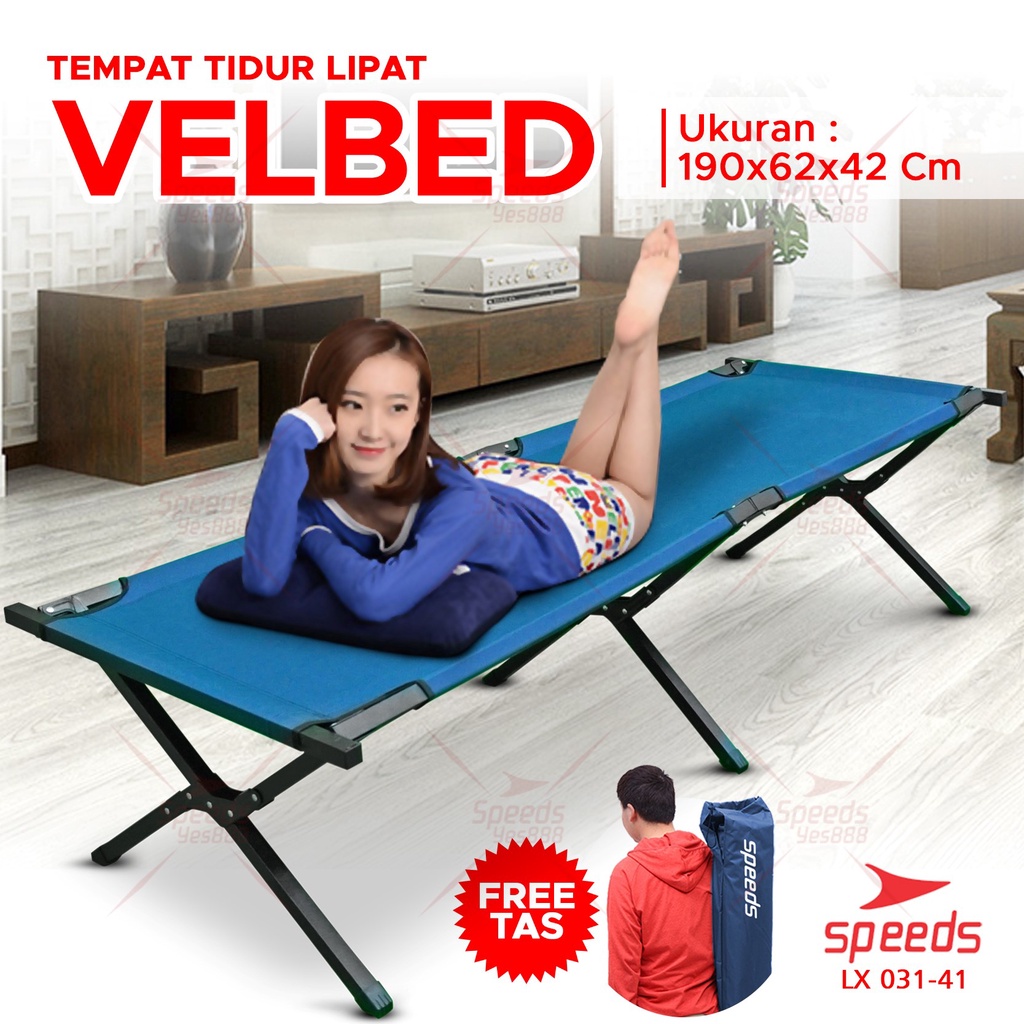 Jual Speeds Velbed Folding Bed Ranjang Lipat Besi Almunium Tempat Tidur Lipat Serbaguna Lx