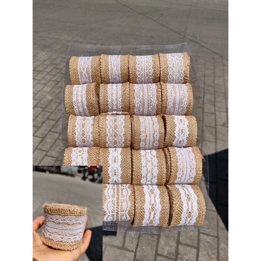 Jual tali rami renda 2 meter x 5 cm per roll | Shopee Indonesia