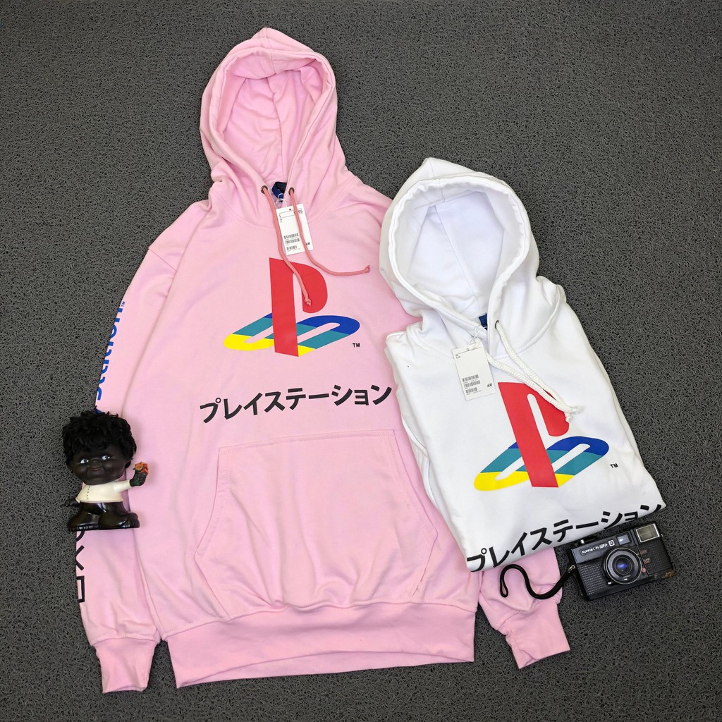 Pink japanese cheap playstation hoodie