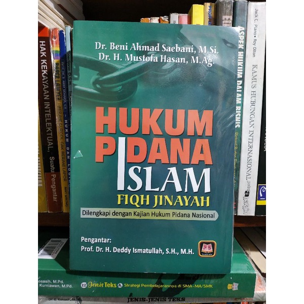 Jual [Original] Buku Hukum Pidana Islam Fiqih Jinayah by Dr Beni Ahmad ...