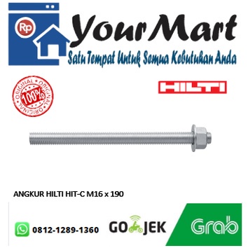 Jual CHEMICAL ANGKUR/ANCHOR HILTI HIT C M16 X 190 8.8 | Shopee Indonesia