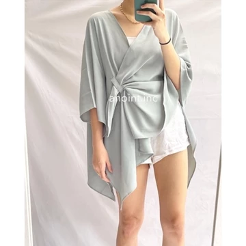 Lite Wrap Blouse Premium Soft Crepe Oversized