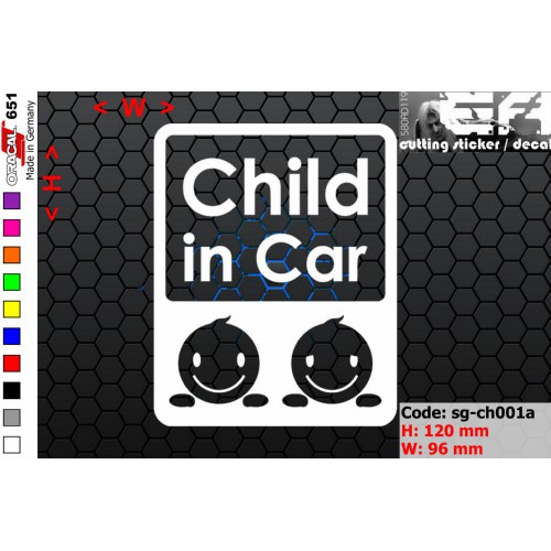 Jual ea cutting sticker / decal Code: sg-ch001a ( child in car ...