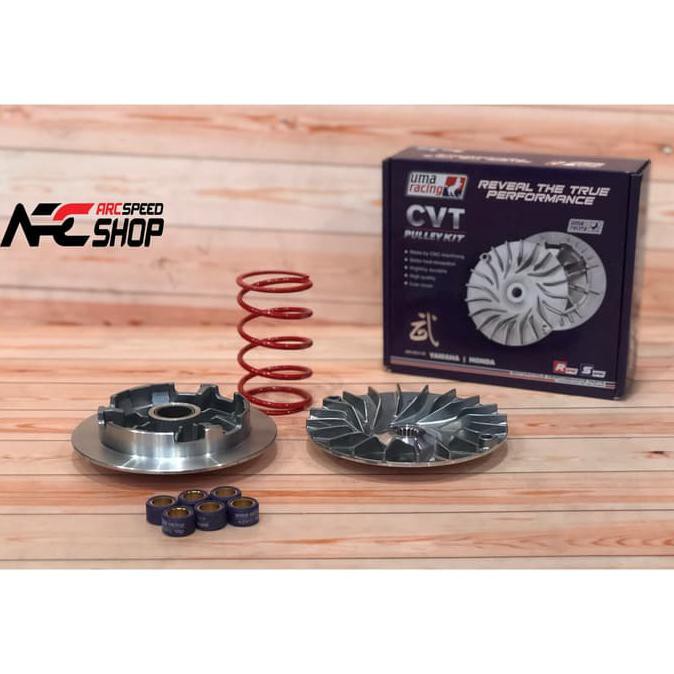 Jual CVT PULLEY Kit Set Uma Racing & Roller 10gr Red Yamaha Aerox 155