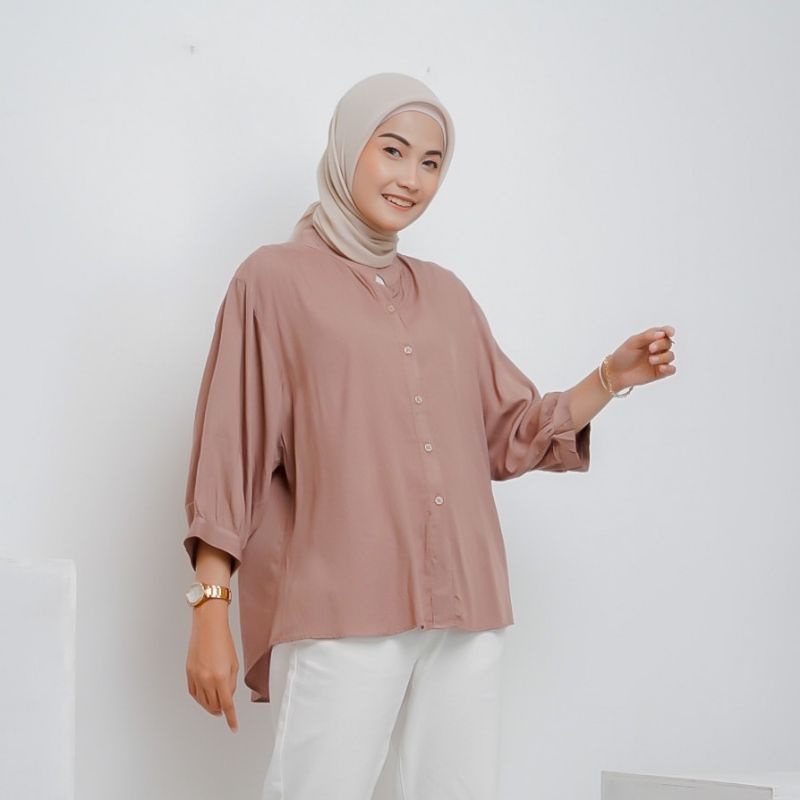 Jual Blouse Wanita OVERSIZE Ziva Blouse Rayon Twill //JF5356 Shopee