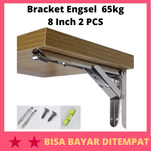 Jual Bracket Engsel Stainless Steel 65kg 8 Inch 2PCS / Set Sepasang ...