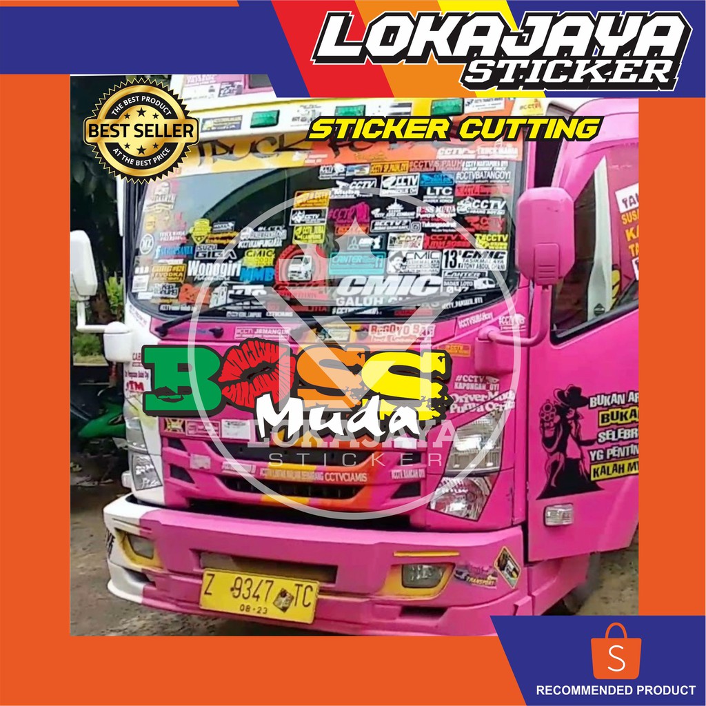 Jual STICKER CUTTING BOSS MUDA UNTUK KABIN CANTER TRUCK REFLECTIVE ...