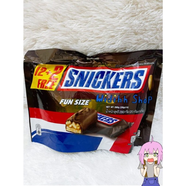 Jual [PROMO 12 + FREE 2] Snickers Chocolate Bar Fun Size / Snickers ...