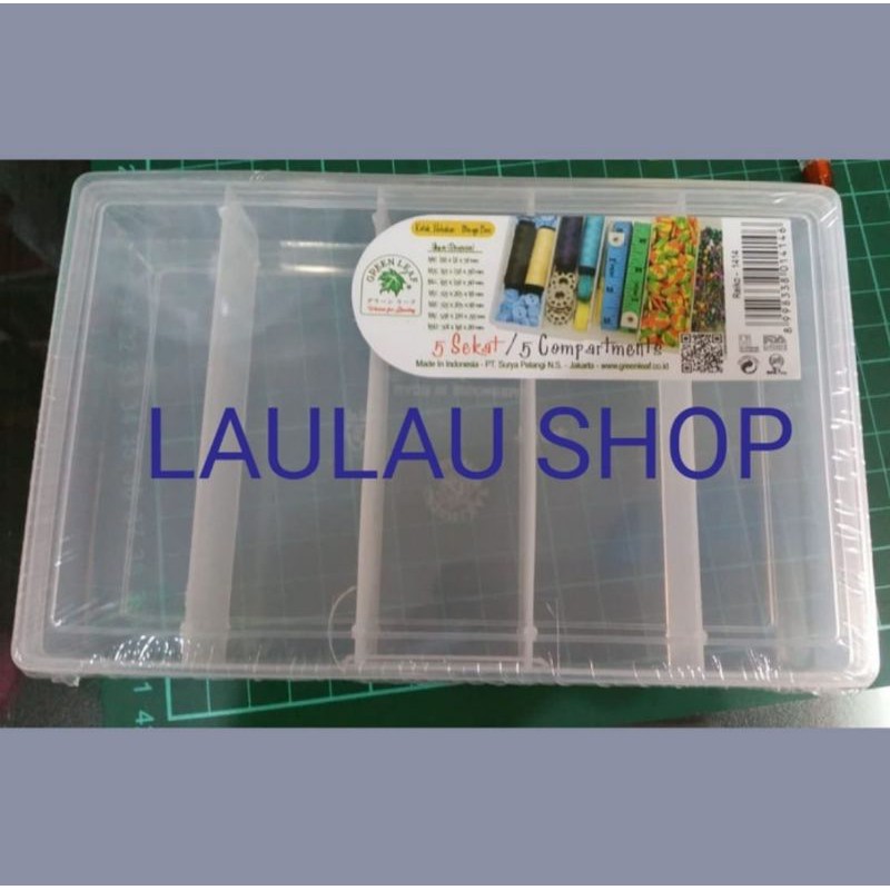 Jual Kotak Perkakas 5 Sekat Green Leaf 1414 / Box Container Penyimpanan ...