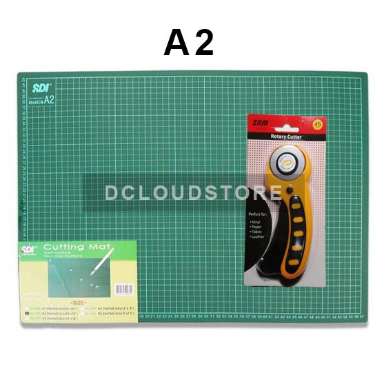 Jual Paket Cutting Mat SDI A2 + Rotary Cutter ZRM 45 mm | Shopee Indonesia