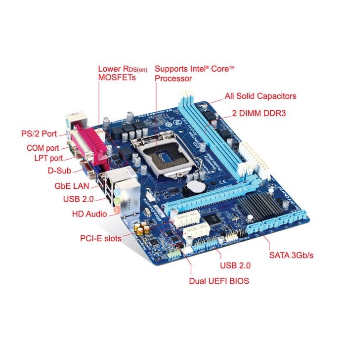 Jual Motherboard GIGABYTE H61MDS2 Socket LGA 1155 Shopee Indonesia