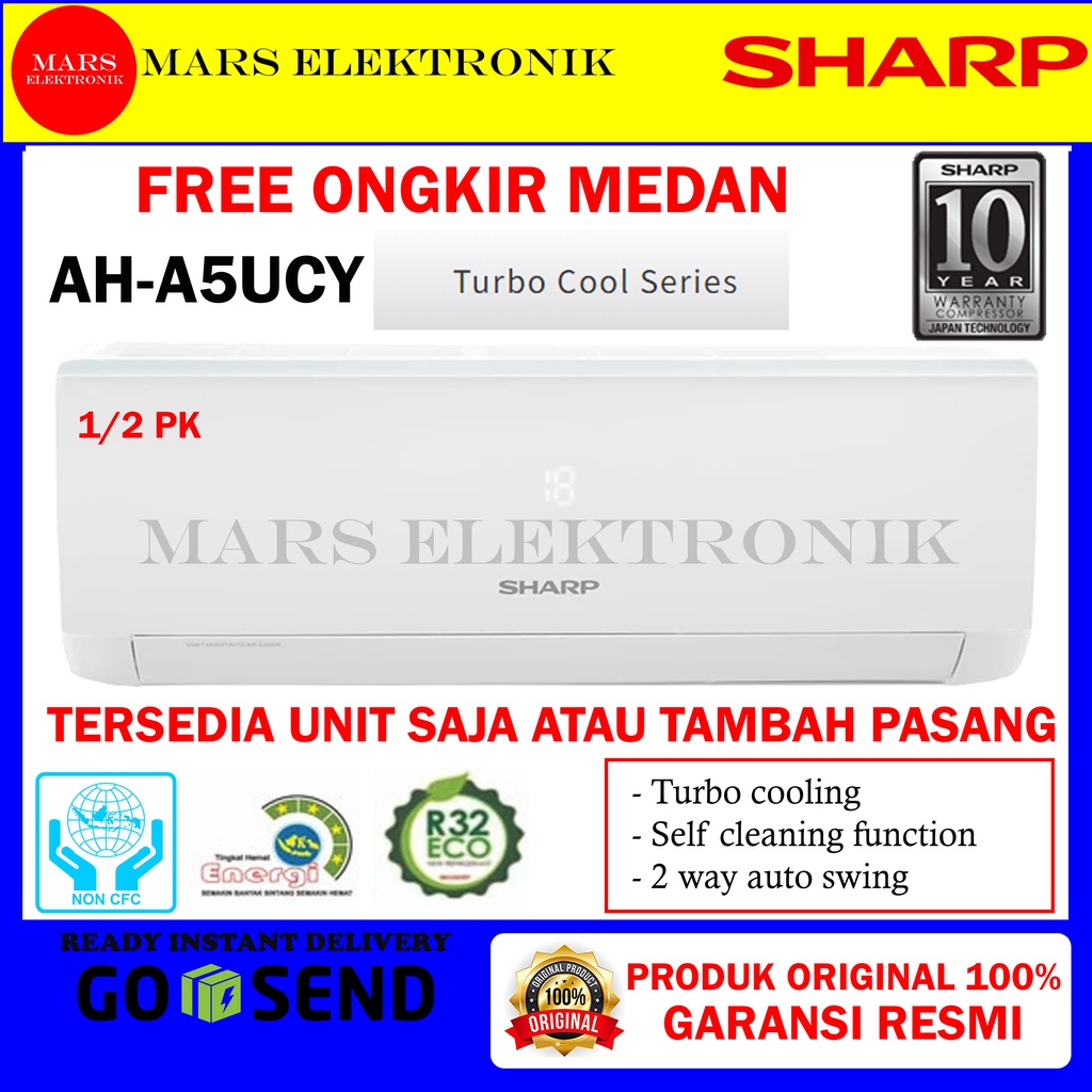 Jual Ac Sharp Ah A Ucy Split Pk Turbo Cool Series Ah A Ucy Aha Ucy Ready Free