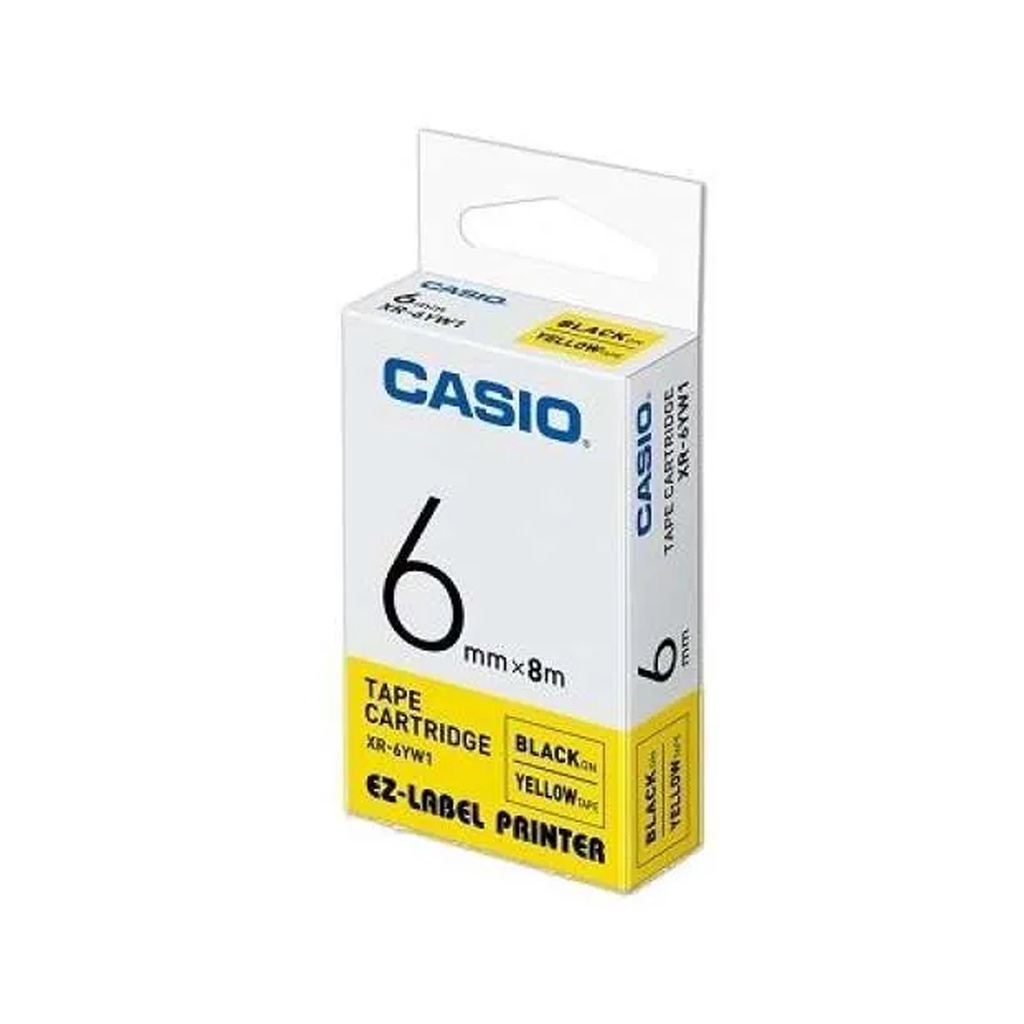Casio XR-6YW1-Label Tape - Printer - Kuning - 6 mm (2)
