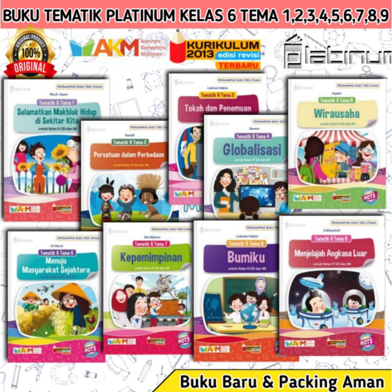Jual Buku Tematik Platinum Kelas 6 Tema 1 2 3 4 5 6 7 8 9 HOTS Terbaru ...