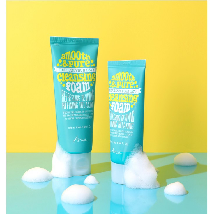 Jual ARIUL SMOOTH & PURE CLEANSING FOAM 100 ML Shopee Indonesia