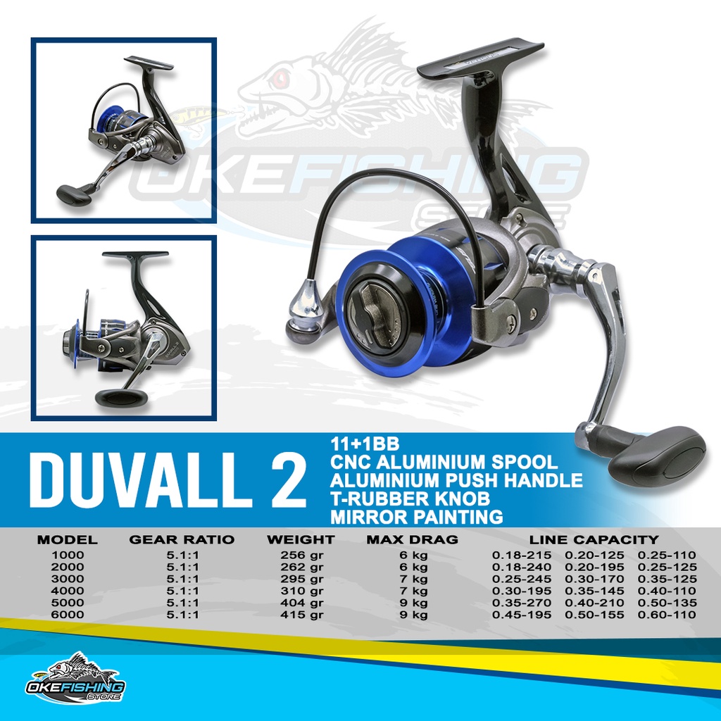 Jual Reel Pancing Versus SS DUVALL2 12BB Aluminium Spool Handle One