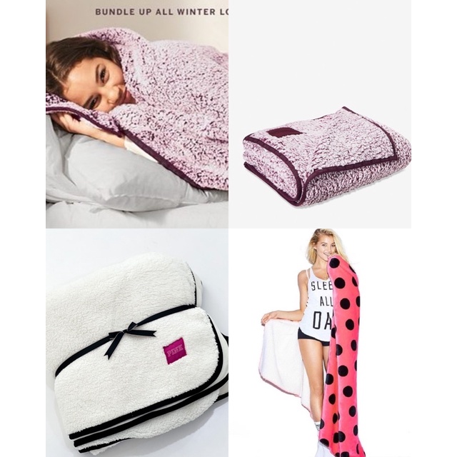 Jual Victoria Secret Sherpa Blanket Shopee Indonesia