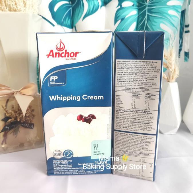 Jual ANCHOR Whipping Cream 1 liter Krim Kocok Kue GRAB / GOSEND