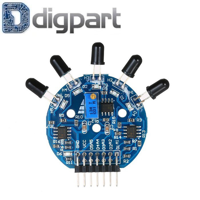 Jual Flame Sensor Module 5 Channels Flame Fire Sensor Api Module 14-Pin ...