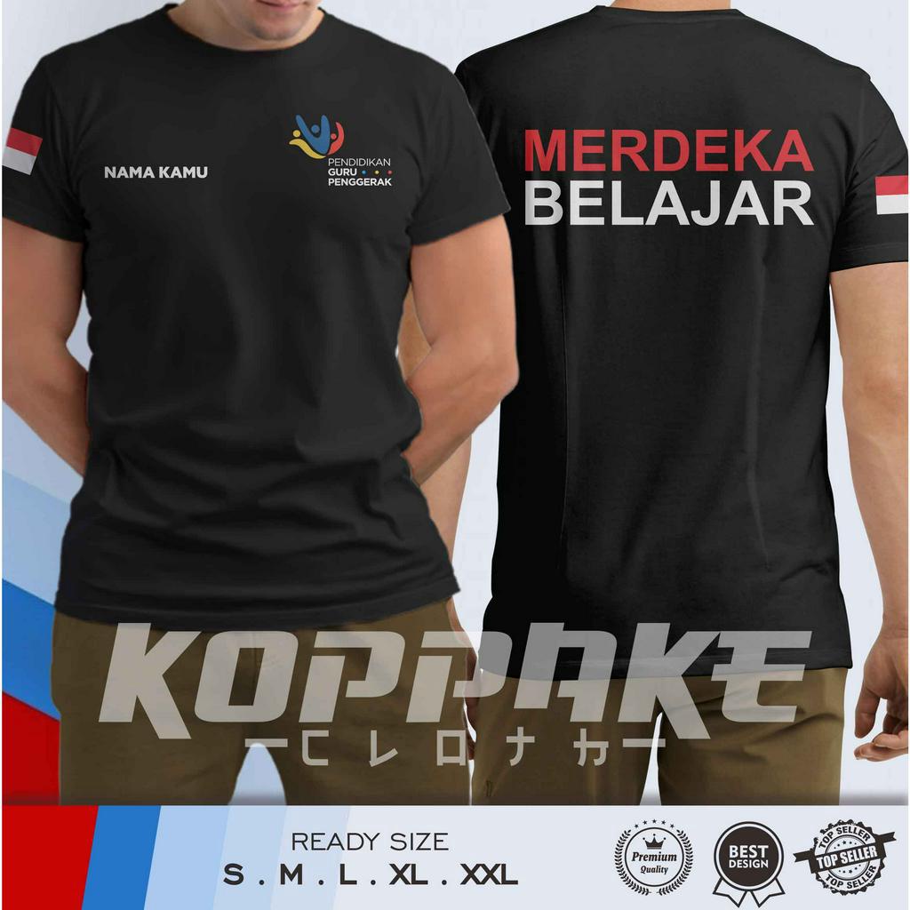 Jual Kaos Merdeka Belajar Pendidikan Guru Penggerak Logo Gratis Nama 