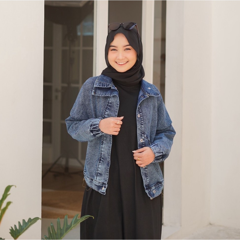 Style hijab jaket store levis