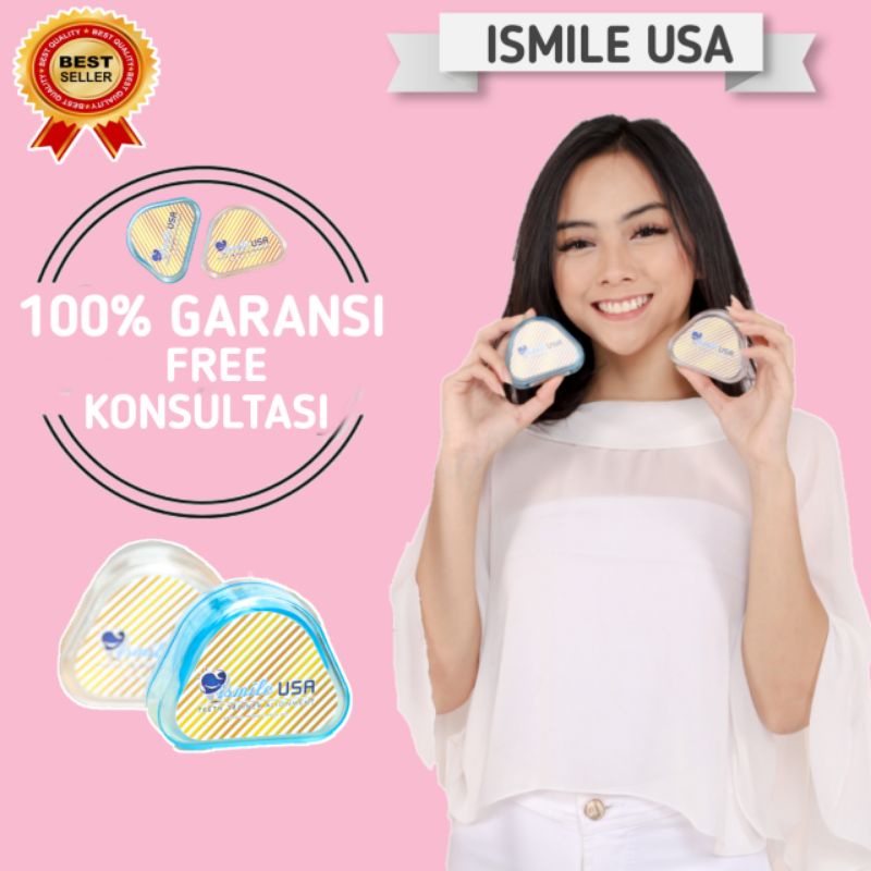 Jual BUY 1 (PUTIH TRANSPARAN/BIRU) ISMILEUSA Paket Teeth Trainer ...