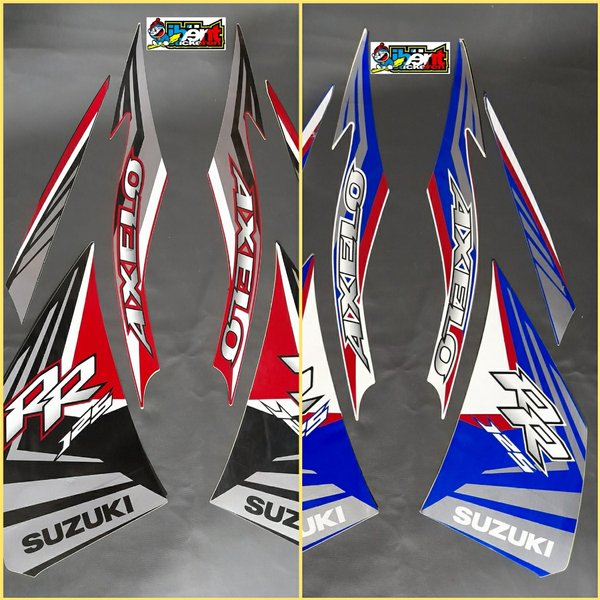 Jual Sticker STRIPING SHOGUN AXELO RR HITAM MERAH LIS STANDAR SUZUKI ...