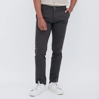 M231 Celana Panjang Pria Chino Pants Slim Fit Stretch Dark Grey C1117