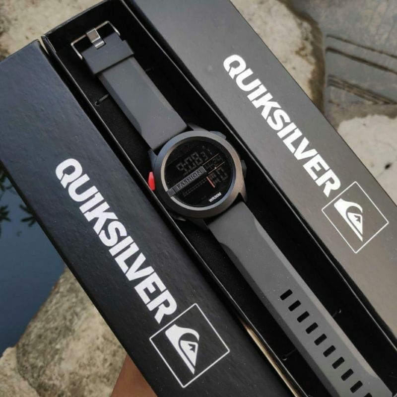 Jual COD Jam Tangan Pria Quiksilver Drone Digital Tahan Air Strap