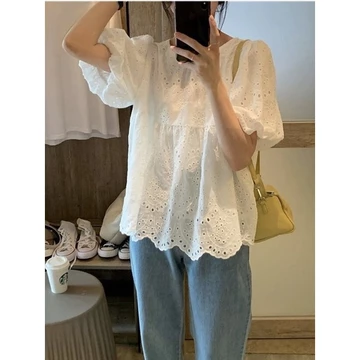 KIWI LISA Atasan Blouse Wanita Renda Korean Style