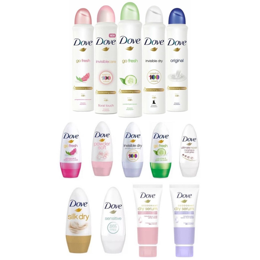 Jual DOVE Antiperspirant Deodorant Roll On / Dry Serum & Spray All ...