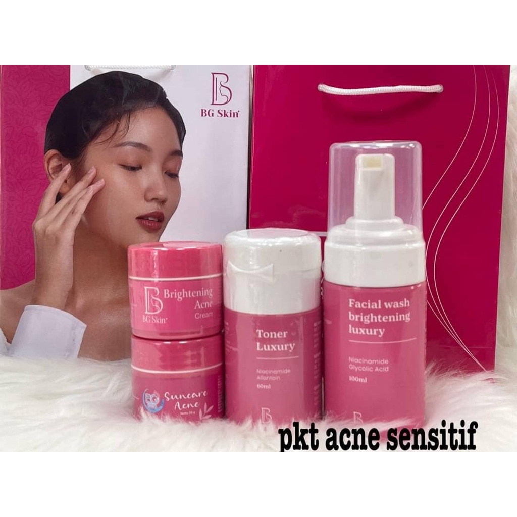 Jual Beauty Glow BG Skin Acne Sensitif Paket Perawatan Lengkap Untuk ...