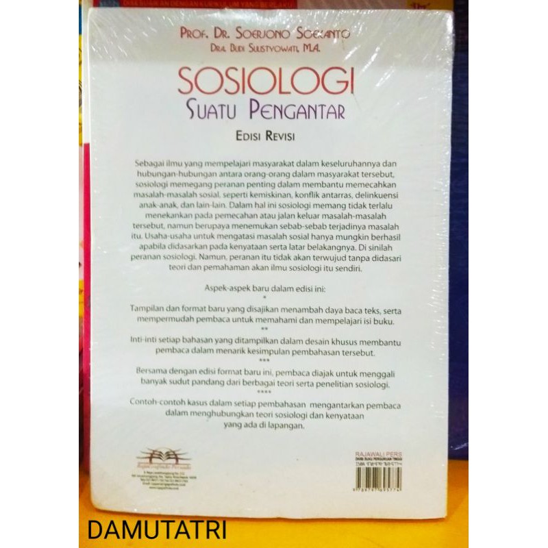 Jual Buku Sosiologi Suatu Pengantar Edisi Revisi | Soerjono Soekanto ...