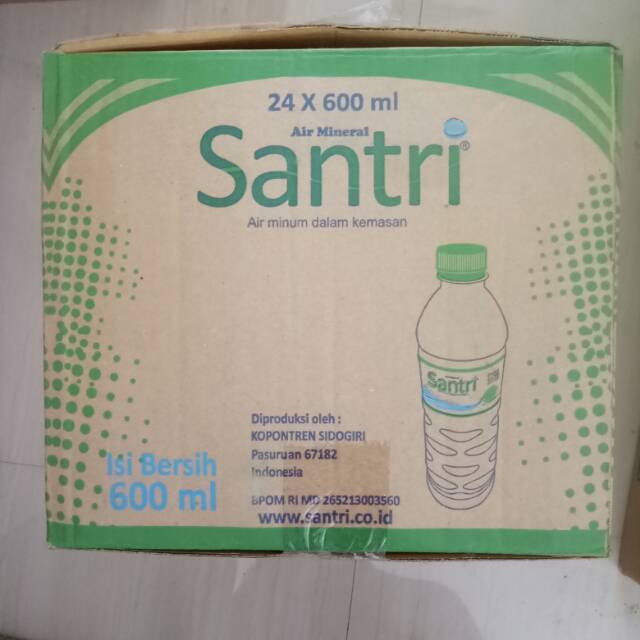 Jual Air Mineral Santri 600ml Shopee Indonesia 1093