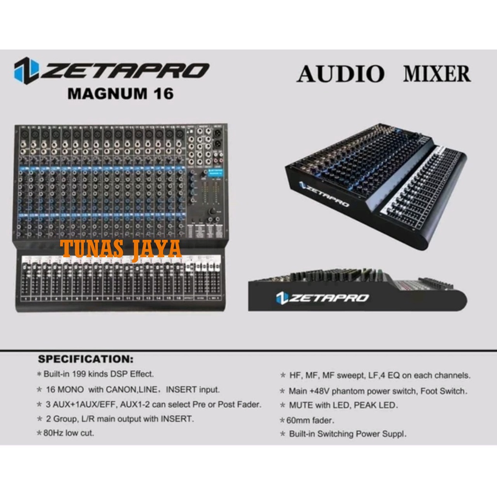 Jual Mixer Audio Zetapro Magnum Magnum Original Channel Shopee Indonesia