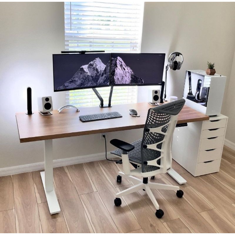 Jual MEJA KOMPUTER KAYU JATI + KAKI BESI | MEJA GAMING | MEJA KERJA