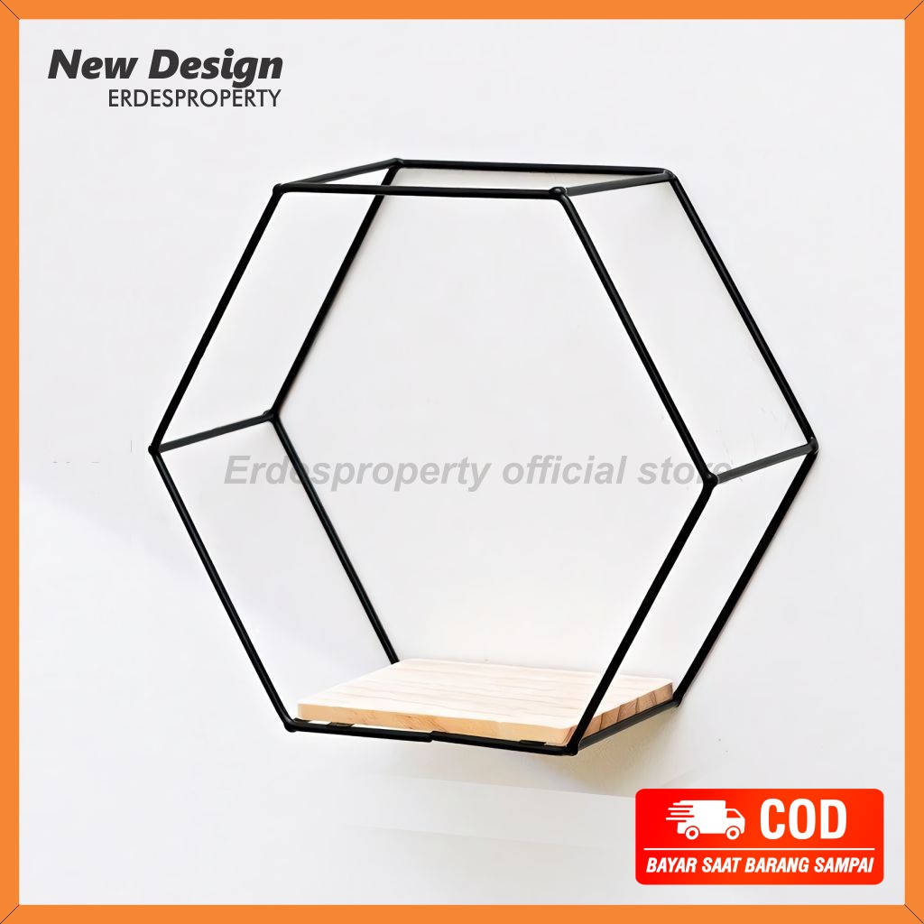 Jual [COD] Rak Hexagon Minimalis Segi Enam Dekorasi Kamar Kekinian ...