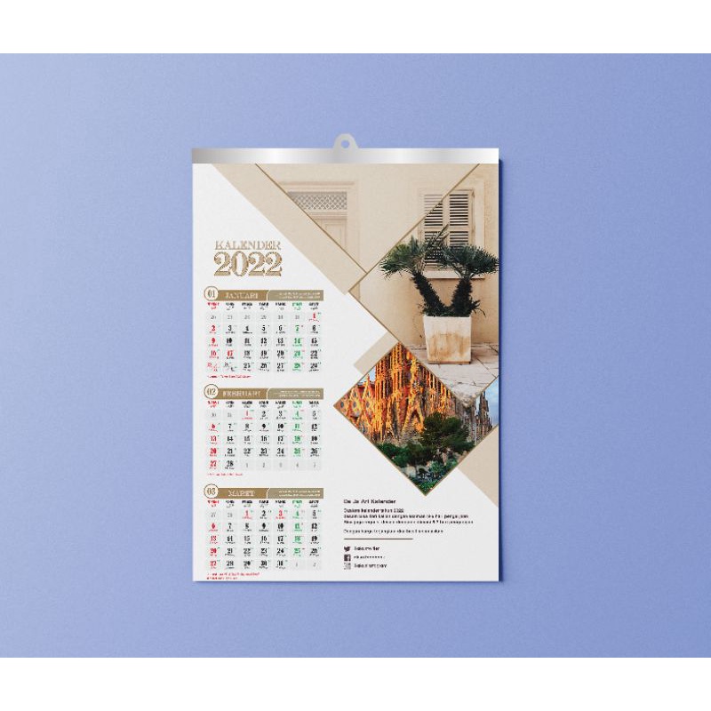 Jual Kalender Dinding 2023 Klem A3+ Bisa Satuan Custom Desain Kertas ...