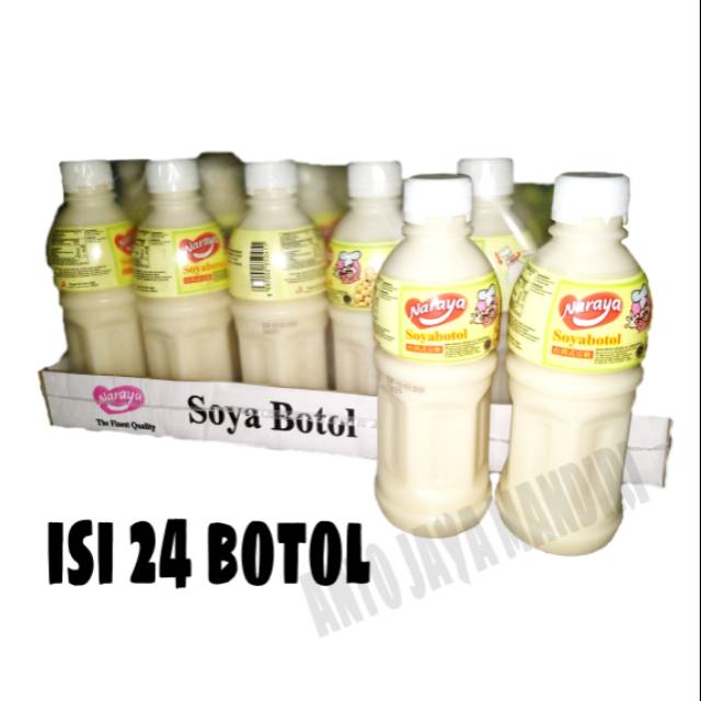 Jual Minuman Soya Botol Naraya/ Ex-goal 320ml isi 24 | Shopee Indonesia