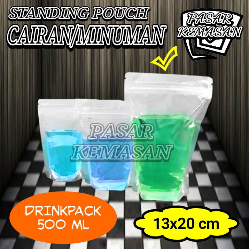 Jual Standing Pouch Cairan Minuman Drinkpack Ml Zipper Klip