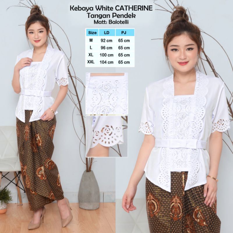 Jual Atasan Kebaya Kutu Baru Modern Lengan Pendek Shopee Indonesia