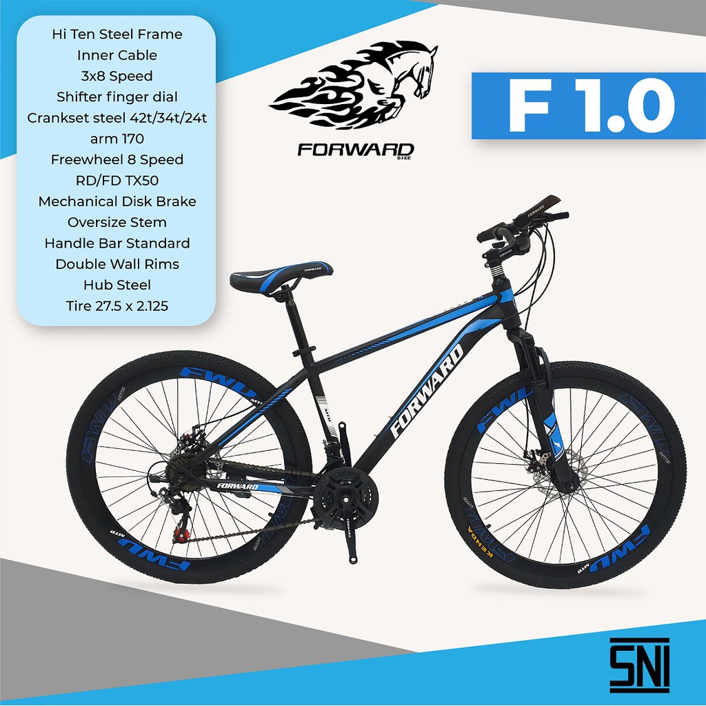 Jual Sepeda Gunung FORWARD MTB F1.0 27,5" Inner Cable Hi Ten Steel ...