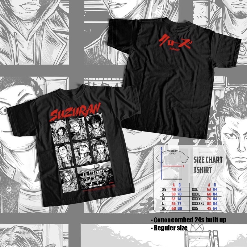 Jual tshirt suzuran crows x worst @gearsecond.apparel | Shopee Indonesia