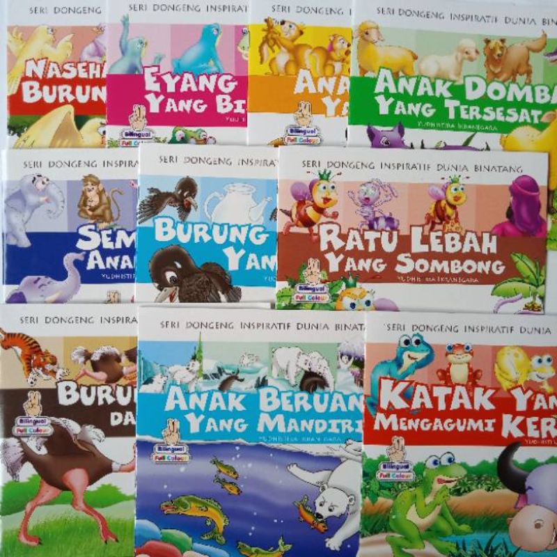 Jual Buku Cerita Anak Bergambar Seri Dongeng Bilingual 2 Bahasa Full ...