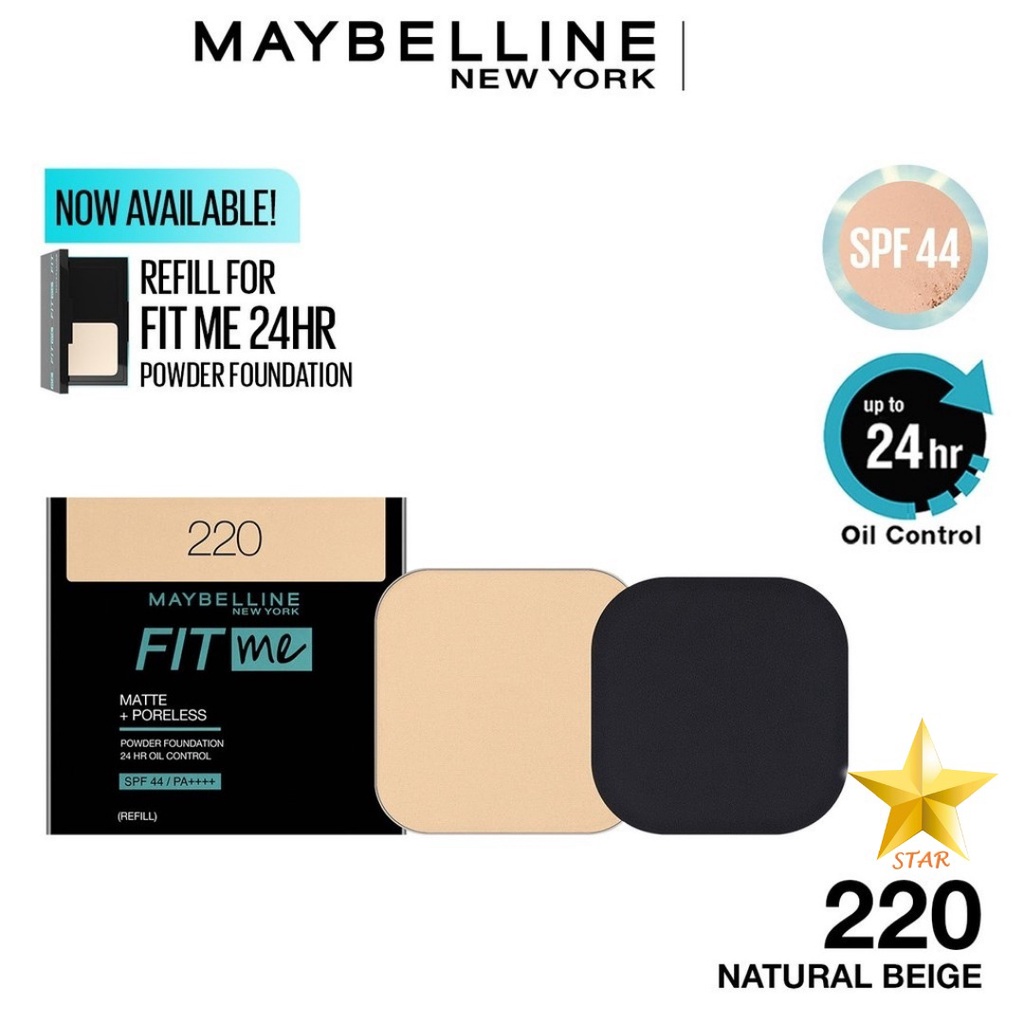 Jual Original Maybelline Fit Me Matte And Poreless 24hr Oil Control Powder Foundation Twc 2626