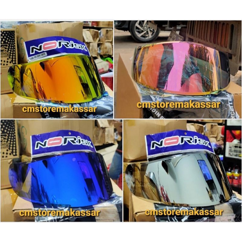 Jual Kaca Helm Flat Visor Kyt Falcon Norisk Iridium Red Gold Blue Silver Red Wine Shopee Indonesia