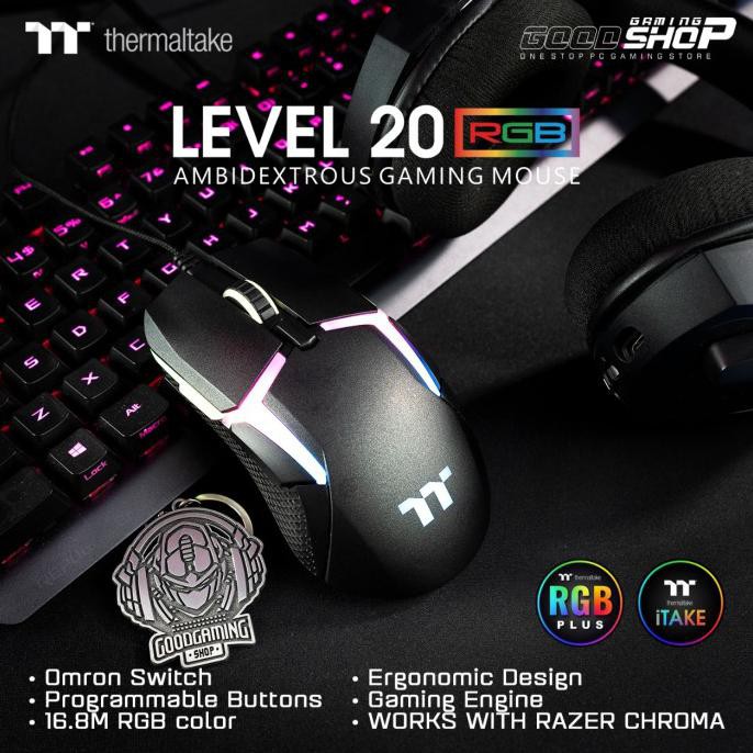 Jual Thermaltake Level 20 Rgb Mouse - Gaming Mouse Outletteja | Shopee ...