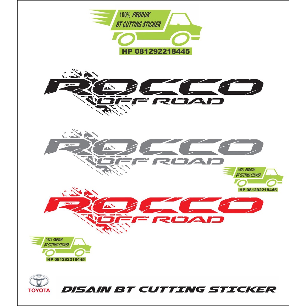 Jual Rocco, stiker bak truk, Toyota Revo, Rocco, stiker mobil, Rocco ...