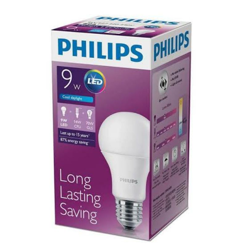 Jual Phillips / Lampu Philips LED Essential 9w Putih ( 9w Ess LED ...